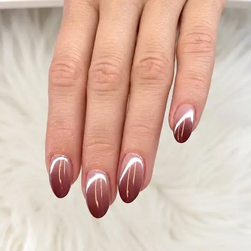 Brown ombre manicure