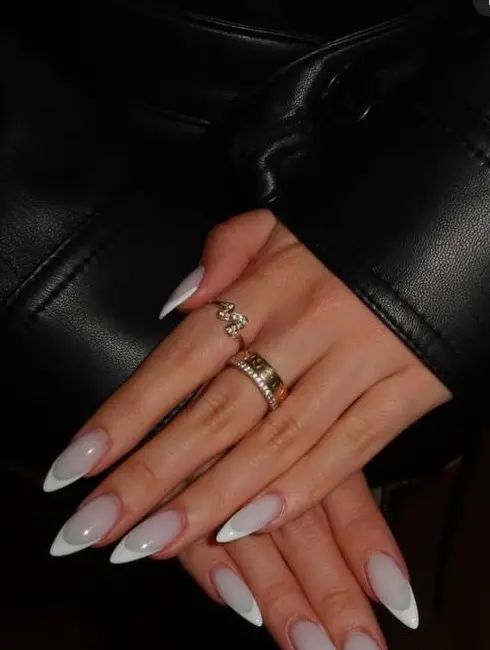 White almond manicure